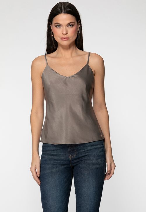 Regata de Cetim Eco Bege