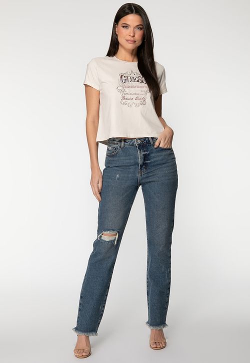 Camiseta Authentic Brand Hot Fix Off White