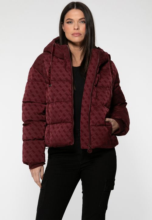 Jaqueta Puffer 4G Aveludado Vinho