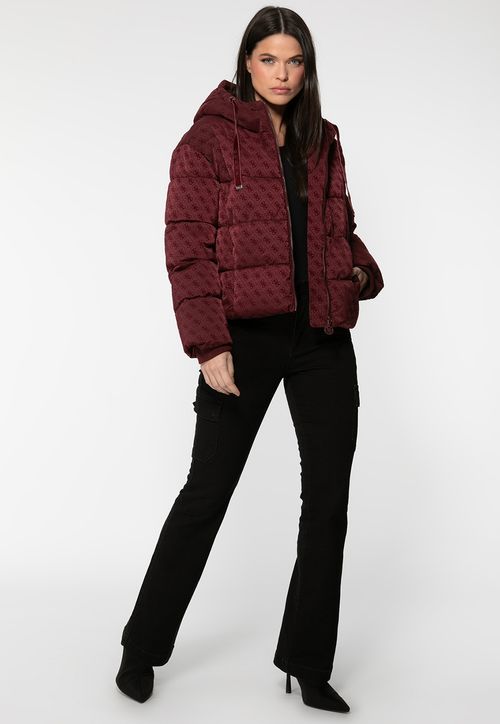 Jaqueta Puffer 4G Aveludado Vinho