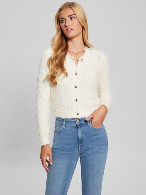 Cardigan Tricot Pelinhos Off White