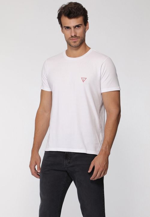 Camiseta Guess Triangulo Original Pq Branco