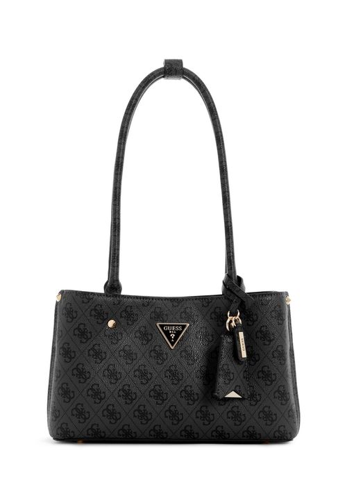 Bolsa Meridian Shoulder Satchel Logo Preto