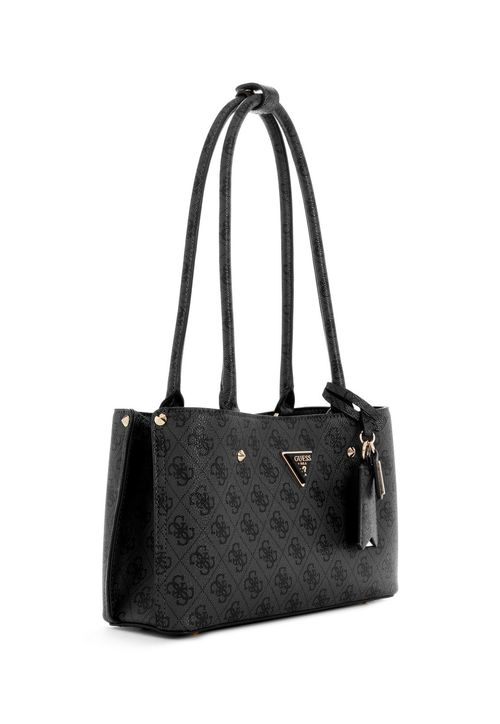 Bolsa Meridian Shoulder Satchel Logo Preto