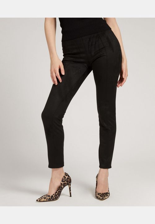 Calça Skinny Suede Guess Preto