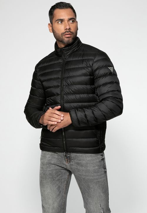 Jaqueta Puffer Gola Alta Preto