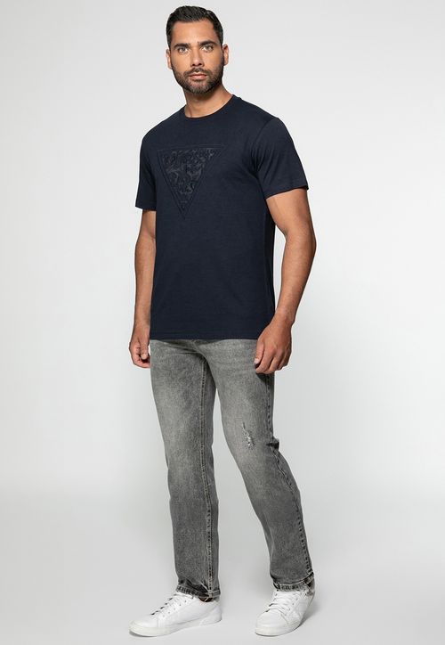 Camiseta Eco Logo Bordado Azul Escuro
