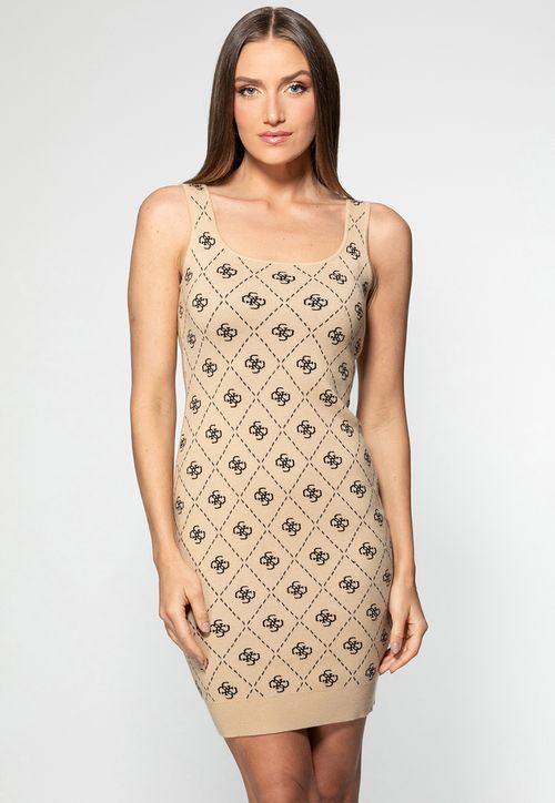 Vestido Tricot Logo 4G Bege