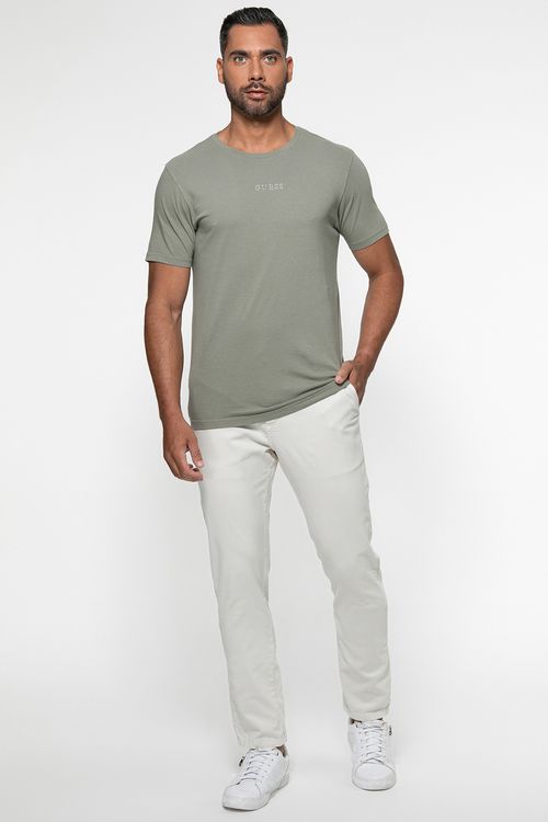 Camiseta Guess Bordado Centro Verde