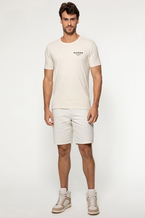 Camiseta Est 1981 Guess Bege