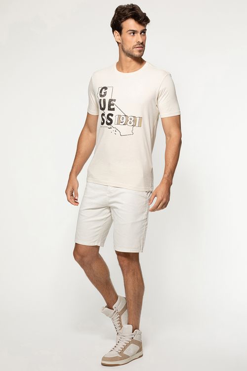 Camiseta Mapa Califórnia 1981 Bege