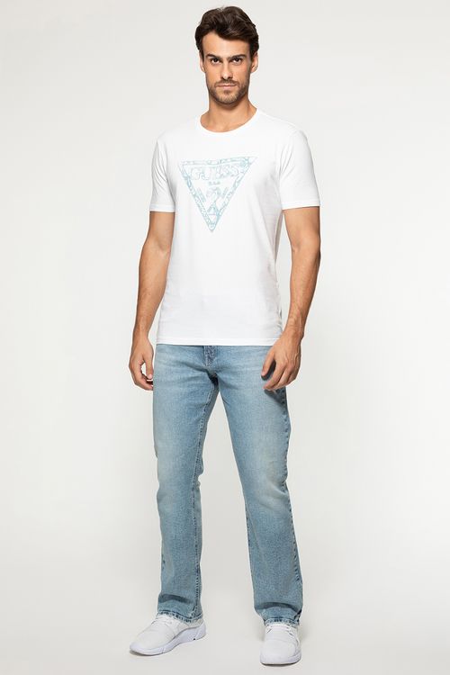 Camiseta Logo Folhas Branco
