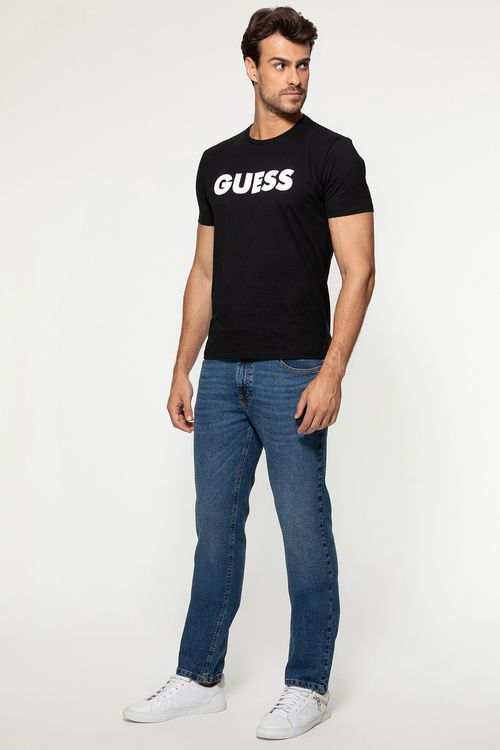 Calça Jeans Slim Straight Azul