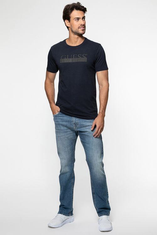 Calça Jeans Guess Slim Straight Azul