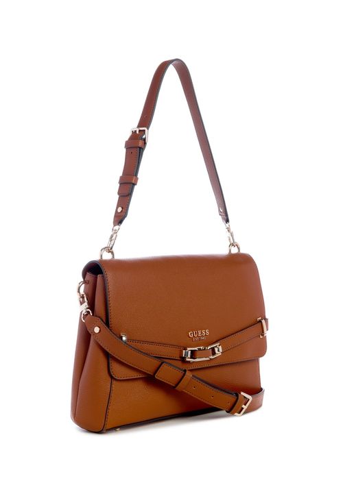 Bolsa Silvye Flap Shoulder Bag Marrom