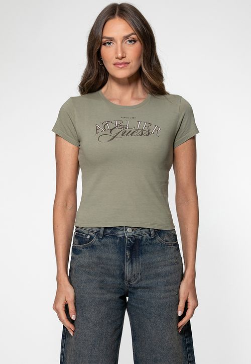 Camiseta Guess Atelier Verde Musgo