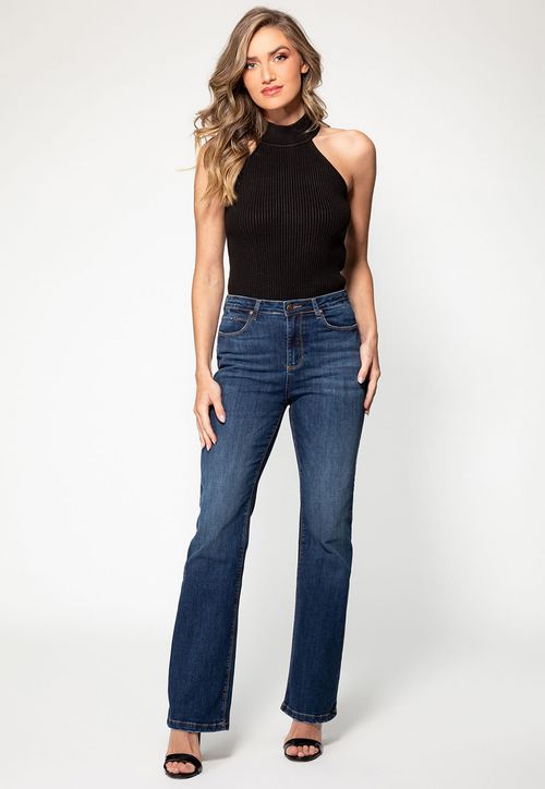 Calça Jeans Boot Cut Escura Guess Azul Escuro
