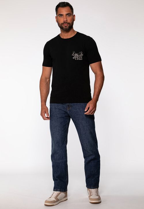 Camiseta Live Fast And Free Preto