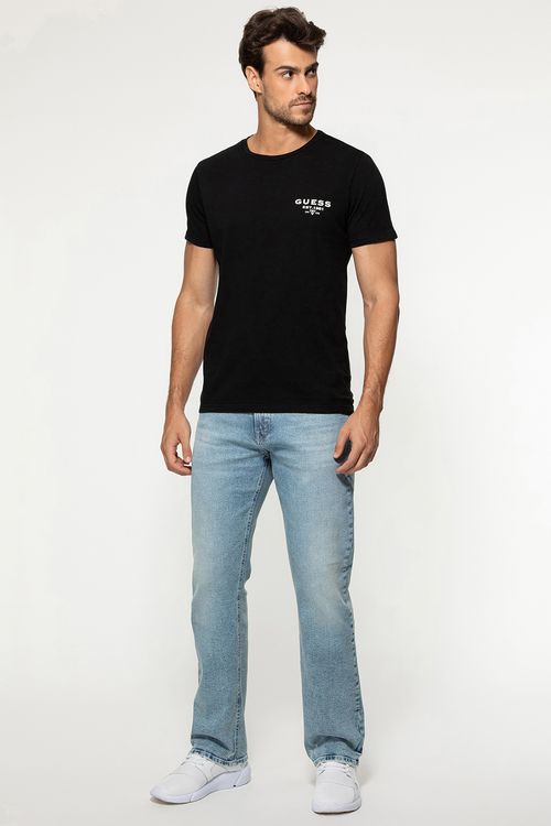 Calça Jeans Regular Straight Azul Claro