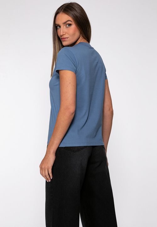 Camiseta Guess Triang Trad Desgastado Azul