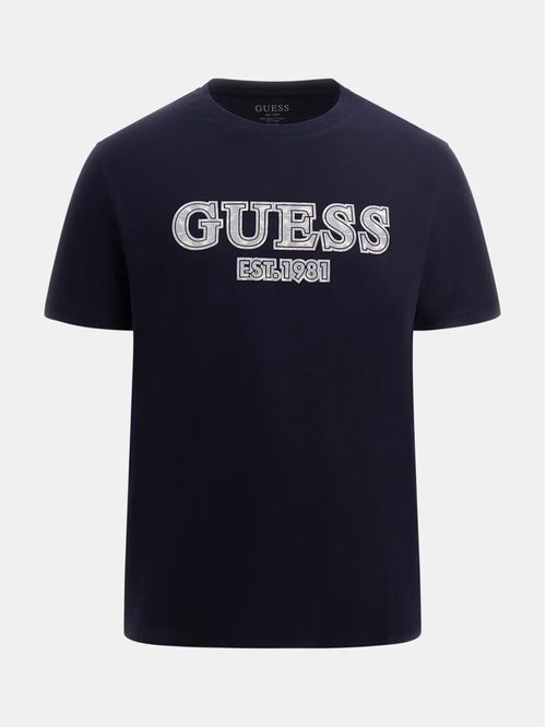 Camiseta Eco GUESS Flocado Azul Escuro