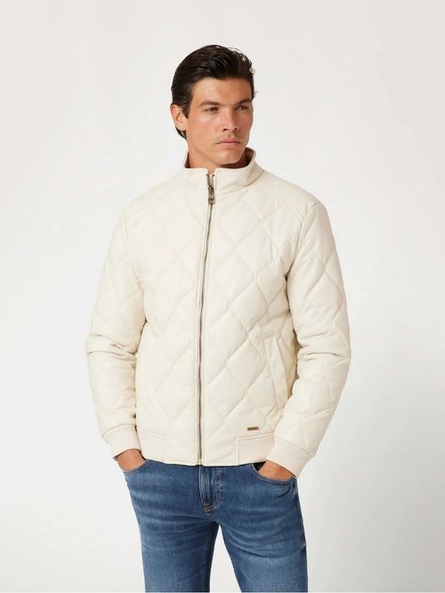 Jaqueta Matelassê PU Off White