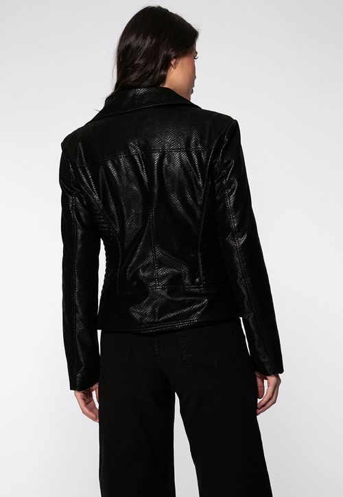 Jaqueta Bicker Gola Pelos Preto