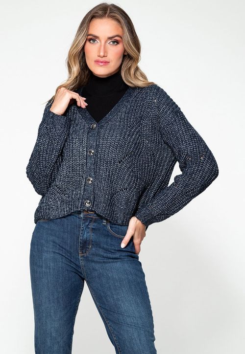 Cardigan de Tricot Guess Azul Escuro