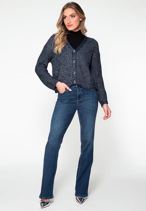 Cardigan de Tricot Guess Azul Escuro