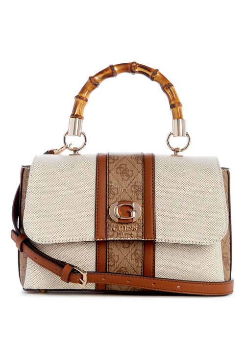 Bolsa Kerima Bamboo Top Handle Flap Caramelo