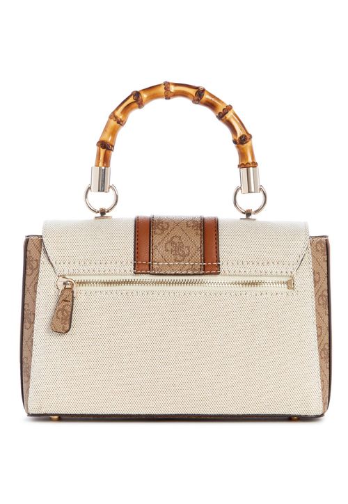 Bolsa Kerima Bamboo Top Handle Flap Caramelo