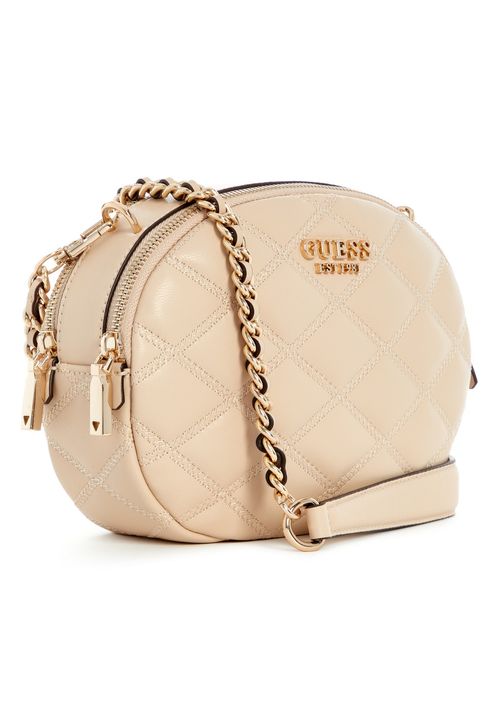 Bolsa Tamsin Double Zip Crossbody Bege
