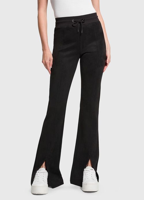 Calça Suede Eco Fenda Preto
