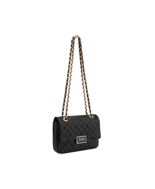 Bolsa Guess Gwyn Mini Crossbody Flap Preto