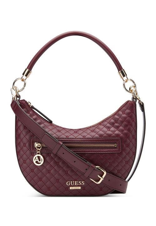 Bolsa Guess Monica Mini Top Zip Vinho