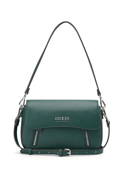 Bolsa Guess Friday Harbor Crossbody Flap Verde Escuro