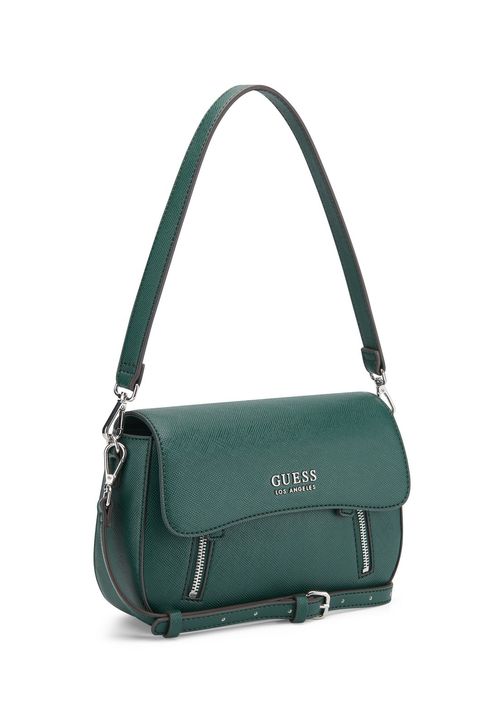Bolsa Guess Friday Harbor Crossbody Flap Verde Escuro