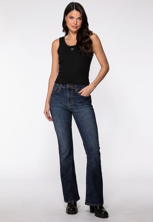 Calça Jeans Guess Boot Cut Azul Escuro