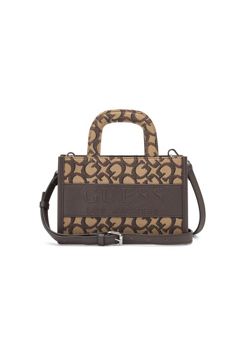 Bolsa Mini Guess Ines Tote Marrom