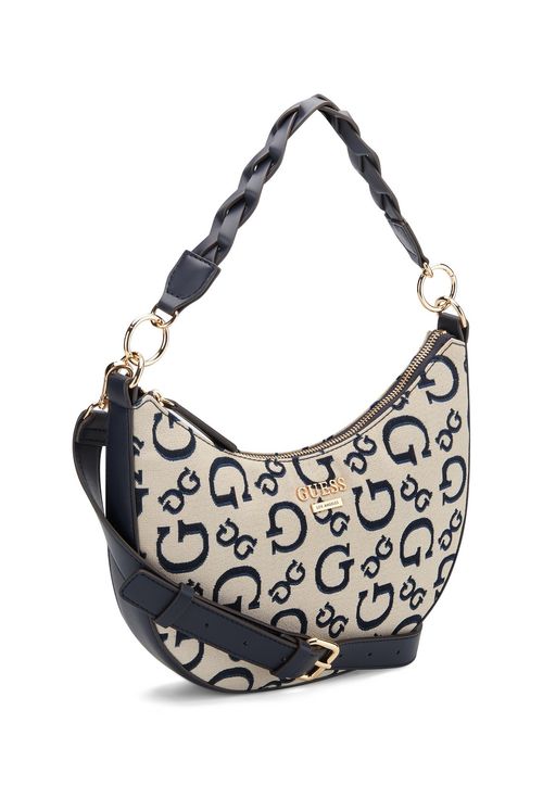 Bolsa Mini Guess Monica Top Zip Azul Marinho