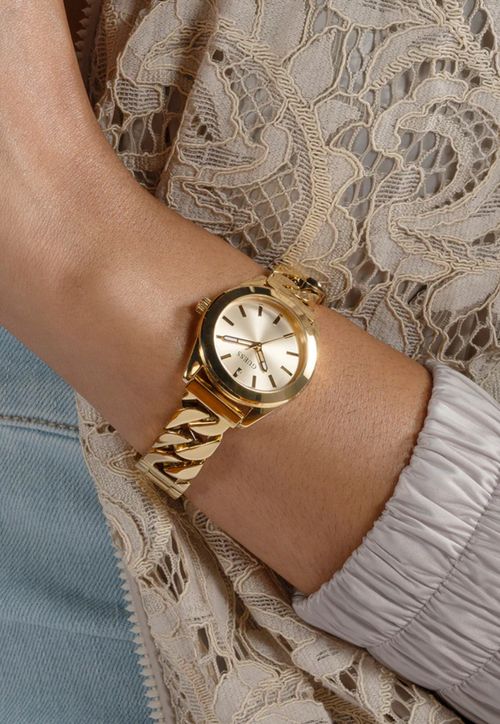 Relógio Pulseira Corrente Dourado
