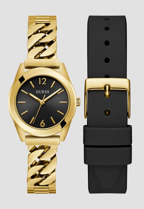 Relógio Redondo Troca Pulseira Dourado