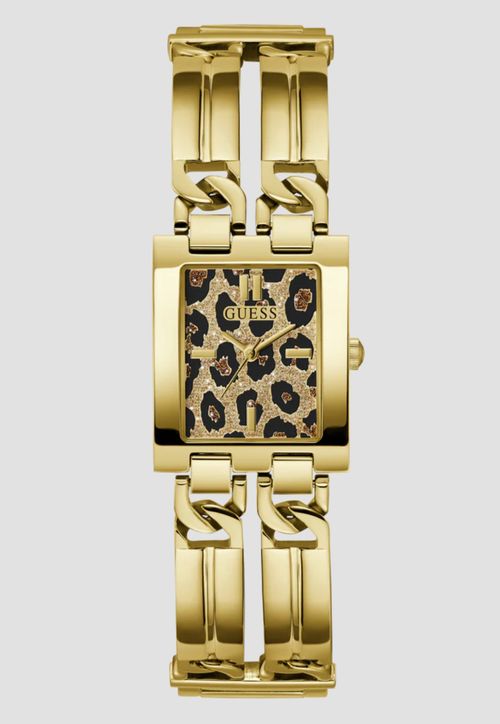 Relógio Animal Print Pulseira Dourado