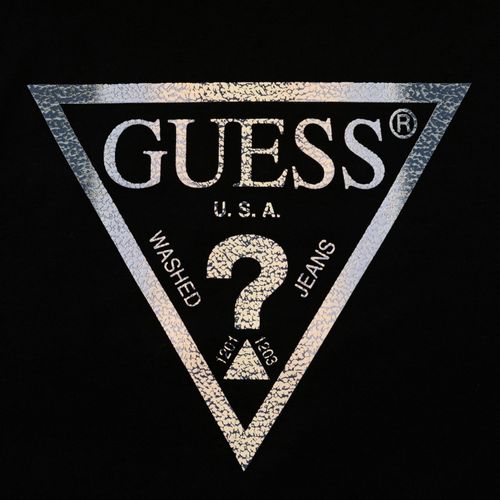 T-shirt Guess Triang Estampado Preto