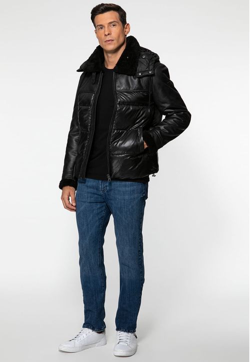 Jaqueta Puffer Guess Hibrida Preto