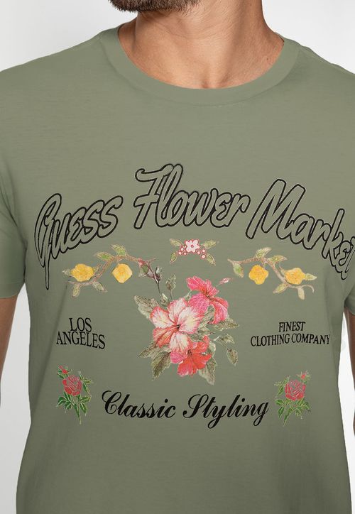 Camiseta Guess Silk Flower Market Fendi