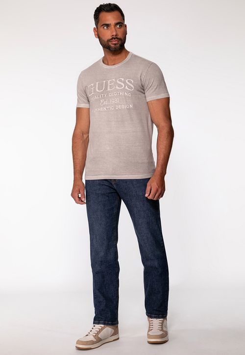 Camiseta Bordado Estonado Bege