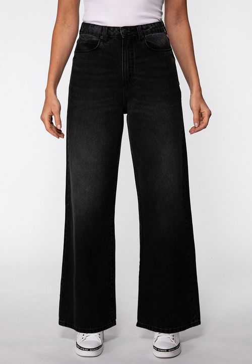 Calça Jeans Guess Wide Leg Preto