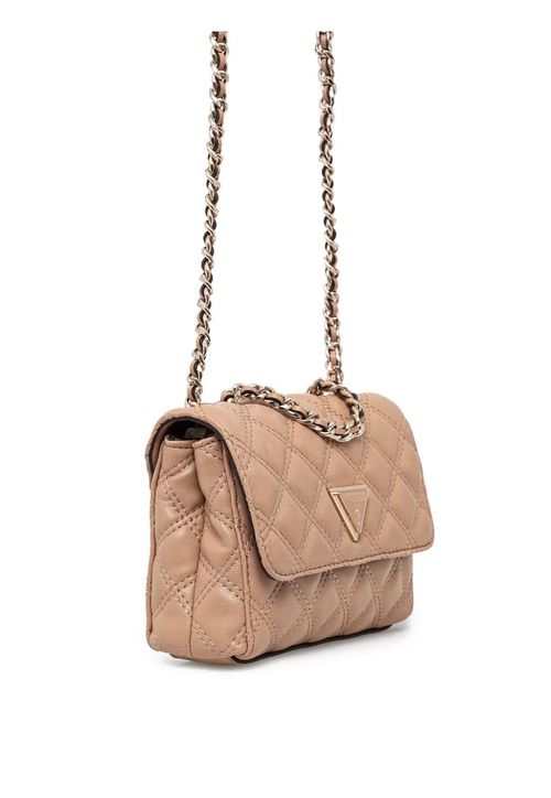 Bolsa Giully Ii 2 Compartimentos Transversal Flap Bege