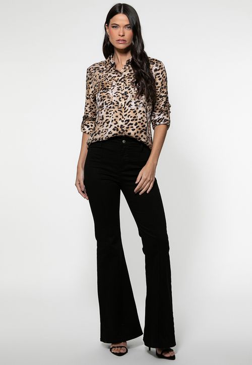 Camisa Manga Longa Eco Animal Print